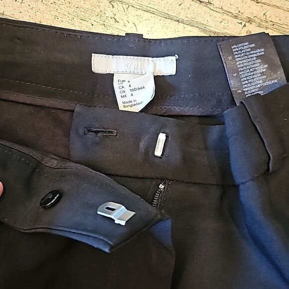 Black trouser pants size 4 H&M - Picture 5 of 9